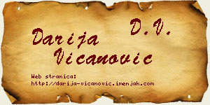 Darija Vicanović vizit kartica